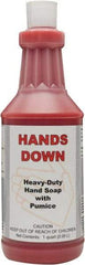 Detco - 32 oz Squeeze Bottle Gel Hand Cleaner with Grit - Red, Cherry Scent - Strong Tooling