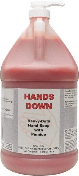 Detco - 1 Gal Pump Bottle Gel Hand Cleaner with Grit - Red, Cherry Scent - Strong Tooling