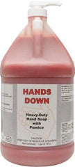 Detco - 1 Gal Pump Bottle Gel Hand Cleaner with Grit - Red, Cherry Scent - Strong Tooling