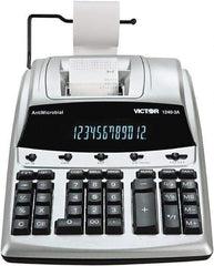 Victor - Fluorescent Printing Calculator - 9 x 12 Display Size, White, AC Powered, 4-1/4" Long x 10-1/2" Wide - Strong Tooling