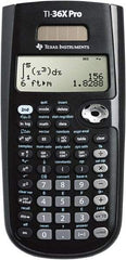 Texas Instruments - LCD Scientific Calculator - 3-3/8 x 7-1/4 Display Size, Black, Battery & Solar Powered, 9.7" Long x 6-1/2" Wide - Strong Tooling