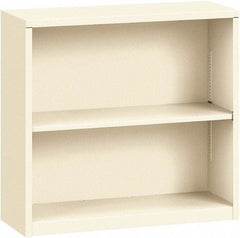 Hon - 2 Shelf, 29" High x 34-1/2" Wide Bookcase - 12" Deep, Steel, Putty - Strong Tooling