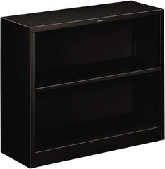 Hon - 2 Shelf, 29" High x 34-1/2" Wide Bookcase - 12-5/8" Deep, Steel, Black - Strong Tooling