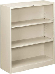 Hon - 3 Shelf, 41" High x 34-1/2" Wide Bookcase - 11-5/8" Deep, Steel, Light Gray - Strong Tooling