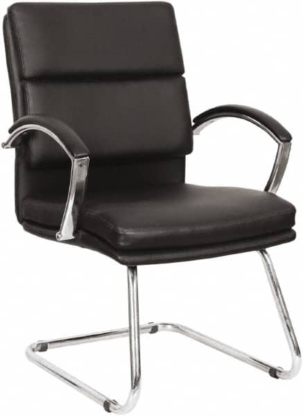 ALERA - Black Leather Guest Chair - 23-1/2" Wide x 37" High - Strong Tooling