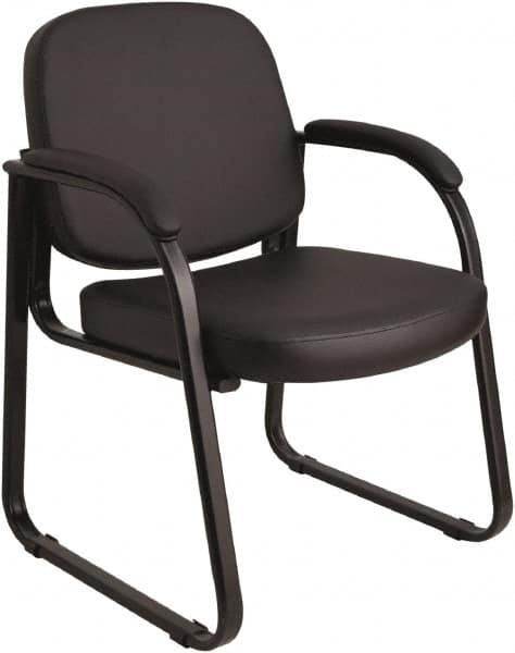 ALERA - Black Faux Leather Guest Chair - 24-5/8" Wide x 34" High - Strong Tooling