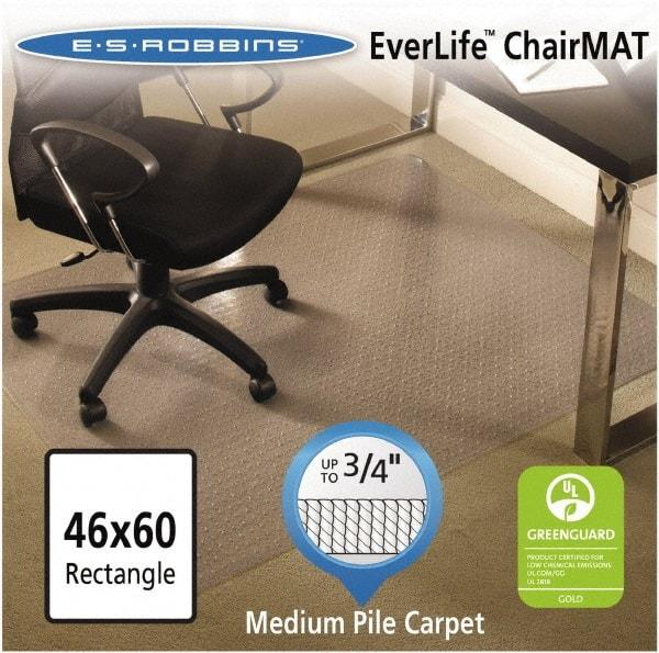 ES Robbins - 60" Long x 46" Wide, Chair Mat - Rectangular, Crystal Edge Style - Strong Tooling