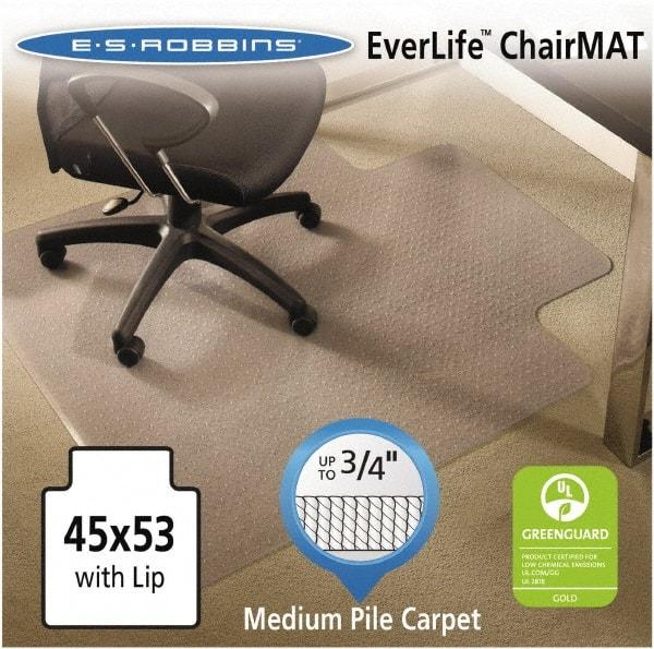 ES Robbins - 53" Long x 45" Wide, Chair Mat - Rectangular, Crystal Edge Style - Strong Tooling