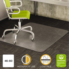 Deflect-o - 60" Long x 46" Wide, Chair Mat - Rectangular, Beveled Edge Style - Strong Tooling