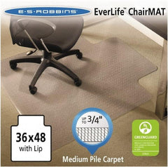 ES Robbins - 48" Long x 36" Wide, Chair Mat - Rectangular, Crystal Edge Style - Strong Tooling