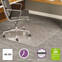 Deflect-o - 60" Long x 46" Wide, Chair Mat - Rectangular, Beveled Edge Style - Strong Tooling