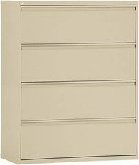 ALERA - 42" Wide x 53-1/4" High x 19-1/4" Deep, 4 Drawer Lateral File - Steel, Putty - Strong Tooling