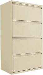 ALERA - 30" Wide x 53-1/4" High x 19-1/4" Deep, 4 Drawer Lateral File - Steel, Putty - Strong Tooling