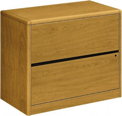 Hon - 36" Wide x 29-1/2" High x 20" Deep, 2 Drawer Lateral File - Laminate, Harvest - Strong Tooling