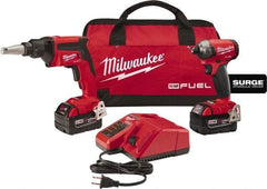 Milwaukee Tool - 18 Volt Cordless Tool Combination Kit - Includes Screwgun & Impact Driver, Lithium-Ion Battery Included - Strong Tooling