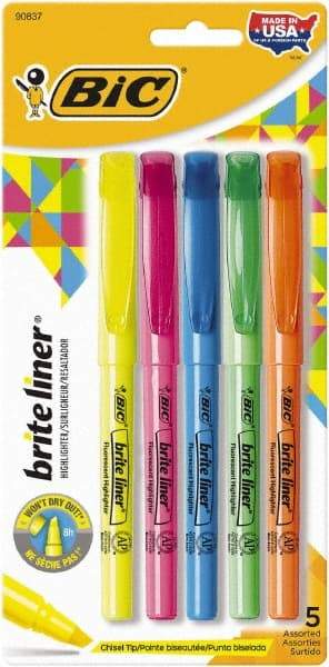 Bic - Assorted Colors Highlighter - Chisel Tip, Water Base Ink - Strong Tooling