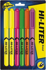 HiLiter - Green, Orange, Pink, Purple, Yellow Highlighter - Chisel Tip, AP Nontoxic Ink - Strong Tooling