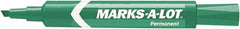 Marks-A-Lot - Green Permanent Marker - Chisel Tip, AP Nontoxic Ink - Strong Tooling