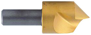 1" Size-1/2" Shank-82°-M42 Single Flute Countersink -  TiN Coated - Strong Tooling