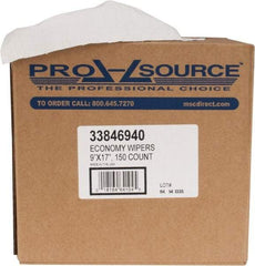 PRO-SOURCE - Dry General Purpose Wipes - Pop-Up, 17" x 9" Sheet Size, White - Strong Tooling