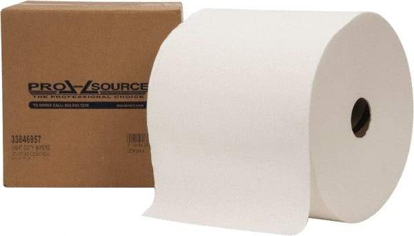 PRO-SOURCE - Dry General Purpose Wipes - Jumbo Roll, 12" x 12" Sheet Size, White - Strong Tooling