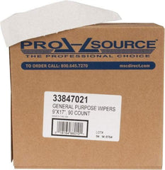 PRO-SOURCE - Dry General Purpose Wipes - Pop-Up, 17" x 9" Sheet Size, White - Strong Tooling