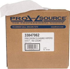 PRO-SOURCE - Dry Shop Towel/Industrial Wipes - Pop-Up, 17" x 9" Sheet Size, White - Strong Tooling