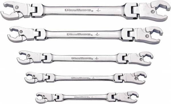 Armstrong - 5 Piece, 1/4 to 7/8" Flare Nut Wrench Set - Strong Tooling