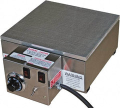 Valad Electric Heating - 18" Long x 12 Wide x 6" High, 110/120 Volt Hot Plate - 100 to 550°F, 1 Burner, Aluminum Plate, 1500 Watt, 13.6 Amps, 304 Stainless Steel Base - Strong Tooling