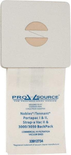 PRO-SOURCE - Meltblown Polypropylene & Paper Vacuum Bag - For Nobles Portapac I & II / Nobles Strap-A-Vac II/Tennant 3000/3050 Backpacks - Strong Tooling