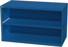 LISTA - 2 Shelf, 33-1/2" High x 56" Wide Bookcase - 28-1/2" Deep, Steel, Blue - Strong Tooling