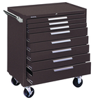 8-Drawer Roller Cabinet w/ball bearing Dwr slides - 40'' x 20'' x 34'' Brown - Strong Tooling