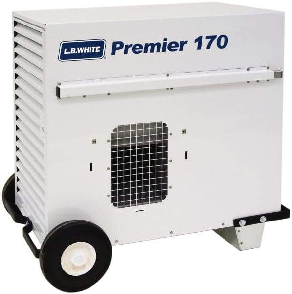 LB White - 170,000 BTU Rating, Ductable Unit Heater - 4,000 Sq Ft Max Heating Area, 100 Lb Capacity, Fuel with Propane - Strong Tooling