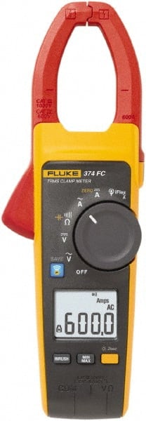 Fluke - 374 FC, CAT IV, CAT III, Digital True RMS Clamp Meter with 1.3386" Clamp On Jaws - Strong Tooling