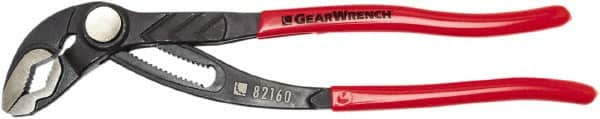 GearWrench - 10" OAL, 2-1/8" Max Capacity, 27 Position Straight Jaw Tongue & Groove Pliers - V-Jaws, Dipped Vinyl Handles - Strong Tooling