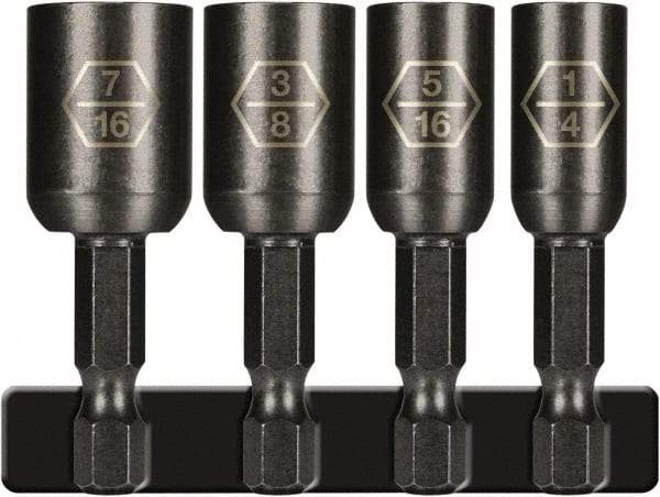 Montana - 4 Piece, Magnetic Nutsetter - 1/4" Drive - Strong Tooling