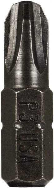 Montana - #3 Phillips Screwdriver Bit - 1/4" Hex Drive, 1" OAL - Strong Tooling