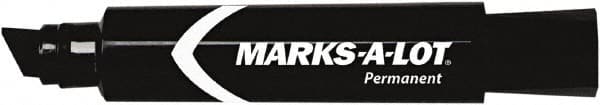 Marks-A-Lot - Black Permanent Marker - Chisel Tip, AP Nontoxic Ink - Strong Tooling