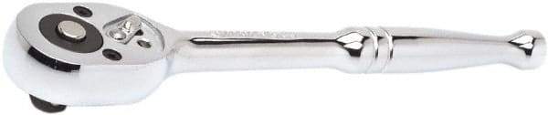 Crescent - 3/8" Drive Pear Head Quick-Release Ratchet - Full Polish Chrome Finish, 10" OAL, 72 Gear Teeth - Strong Tooling