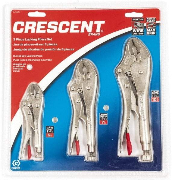 Crescent - 3 Piece Locking Plier Set - Strong Tooling