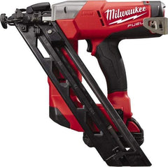 Milwaukee Tool - Cordless Finish Nailer Kit - 15 Gauge Nail Diam, 1-1/4 to 2-1/2" Long Nail, Lithium-Ion Batteries Included - Strong Tooling