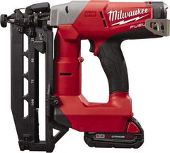 Milwaukee Tool - Cordless Finish Nailer Kit - 16 Gauge Nail Diam, 3/4 to 2-1/2" Long Nail, Lithium-Ion Batteries Included - Strong Tooling