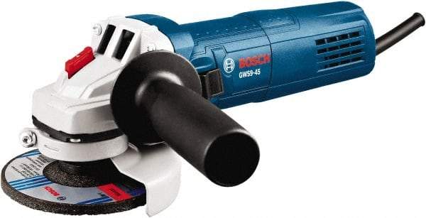 Bosch - 4-1/2" Wheel Diam, 11,000 RPM, Corded Angle & Disc Grinder - 5/8-11 Spindle, 120 Volts, 8.8 Amps - Strong Tooling