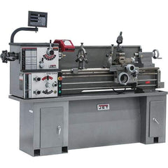 Jet - 13" Swing, 43" Between Centers, 230 Volt, Single Phase Bench Lathe - 2 hp, 70 to 2,000 RPM, 1-3/8" Bore Diam, 30" Deep x 28-1/2" High x 79" Long - Strong Tooling