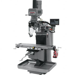 Jet - 9" Table Width x 49" Table Length, Electronic Variable Speed Control, 3 Phase Knee Milling Machine - 3 hp - Strong Tooling