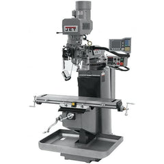 Jet - 9" Table Width x 49" Table Length, Electronic Variable Speed Control, 3 Phase Knee Milling Machine - 3 hp - Strong Tooling