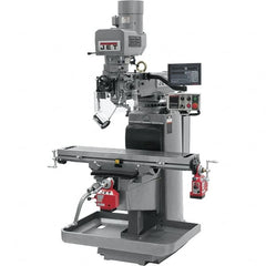 Jet - 10" Table Width x 50" Table Length, Electronic Variable Speed Control, 3 Phase Knee Milling Machine - 3 hp - Strong Tooling