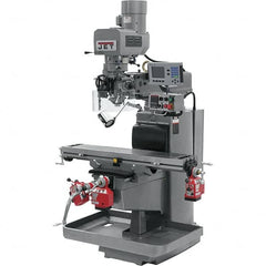 Jet - 10" Table Width x 50" Table Length, Electronic Variable Speed Control, 3 Phase Knee Milling Machine - 3 hp - Strong Tooling