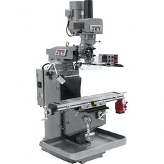 Jet - 9" Table Width x 49" Table Length, Electronic Variable Speed Control, 3 Phase Knee Milling Machine - 3 hp - Strong Tooling