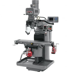 Jet - 10" Table Width x 50" Table Length, Electronic Variable Speed Control, 3 Phase Knee Milling Machine - 3 hp - Strong Tooling